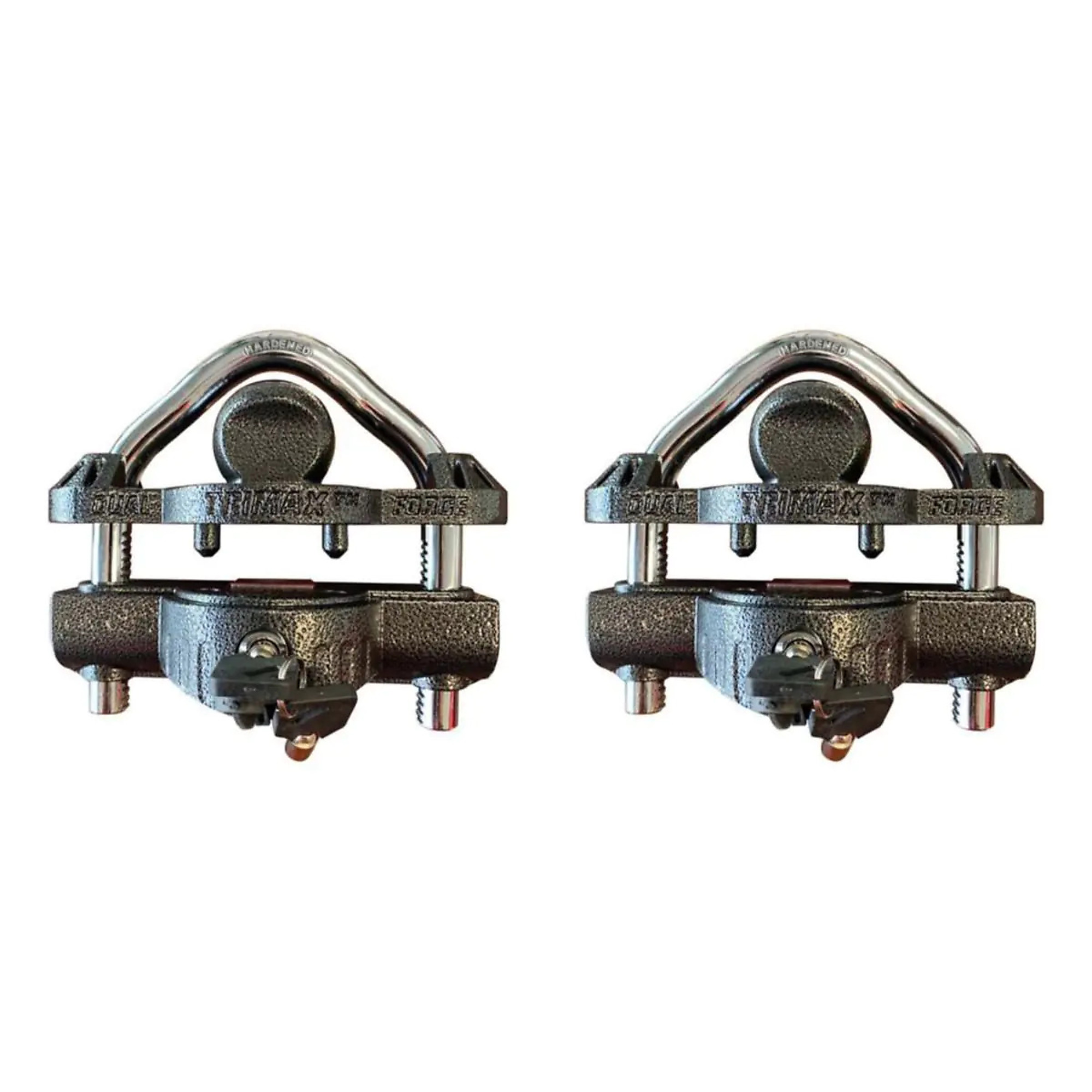 Trimax Economy Universal Coupler Lock 2-Pack — Keyed Alike, Fits 1-7/8in., 2in., or 2-5/16in. Couplers, 4-3/4in. Shackle Width, Model# UMAX-50-2-KA